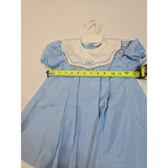 Vintage RUTH OF CAROLINA Girls Dress Sz T4 Short Sleeve Baby Blue USA **READ** - Picture 11 of 15